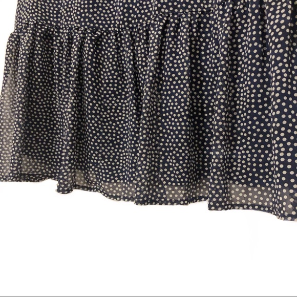 Xhilaration Peplum Frill Polka Dot Lace Blouse - Picture 4 of 8